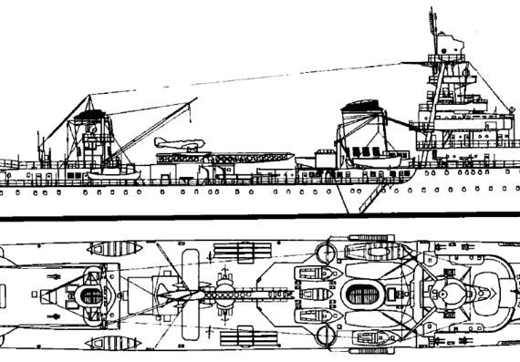 Корабль NMF Emile Bertin [Light Cruiser] (1939) - чертежи, габариты, рисунки